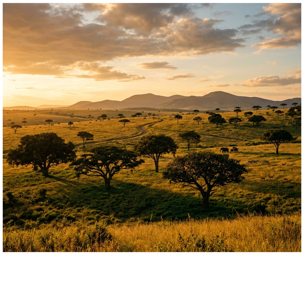 Wild shea trees in the East African savannah